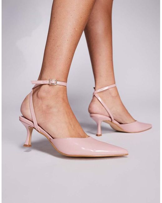 SIMMI Pink Amalfi Kitten Heels