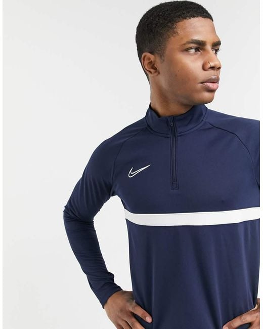 Nike Football Blue Academy Drill Top for men