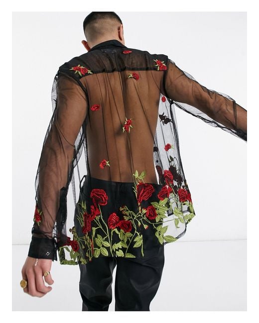 トゥデイフル Embroidery Mesh Shirts TODAYFUL】Embroidery Mesh