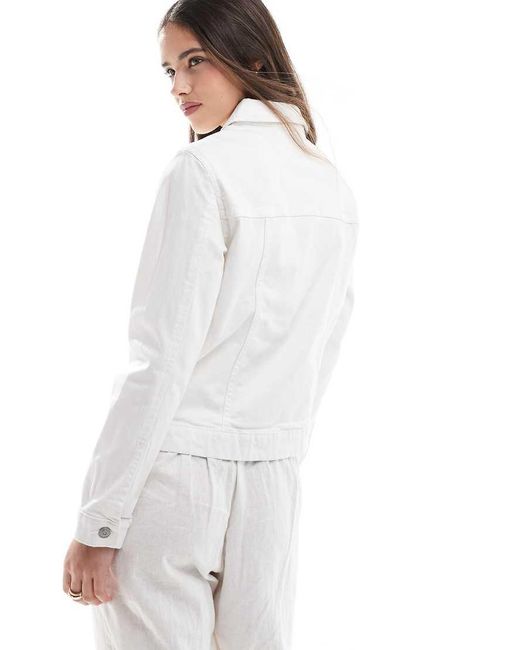 Brave Soul White Denim Jacket