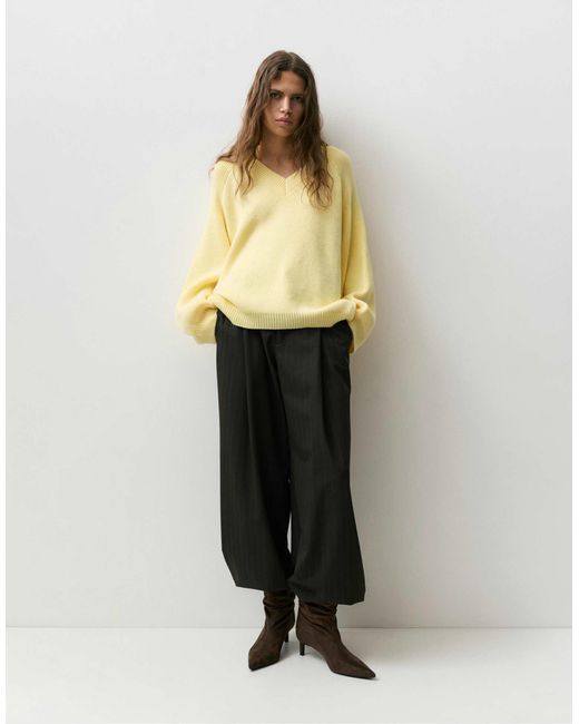 Pull&Bear Yellow – oversize-pullover