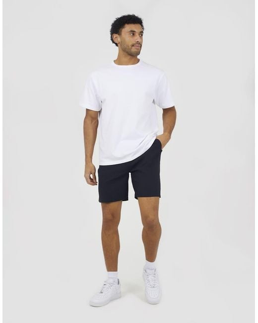Brave Soul Blue Seersucker Drawcord Shorts for men