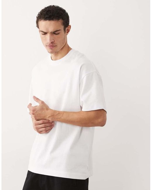 Jack & Jones White Oversized Breathable T-shirt for men