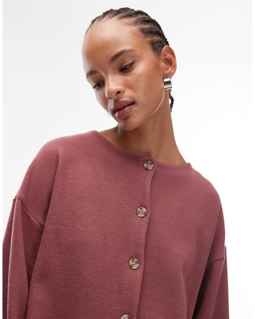 ASOS Superzacht Vest Met Knoopsluiting En Manchetten Met Omslag in het Red