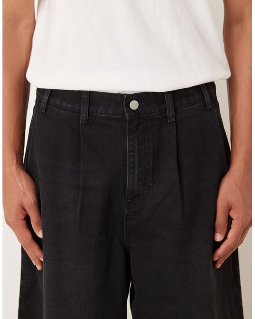 ASOS – lockere, schmal zulaufende jeans in Black für Herren