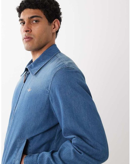 Gant Blue Denim Windcheater Jacket for men