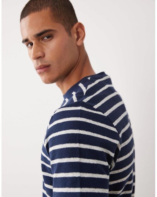 Threadbare Blue Ringer T-shirt for men
