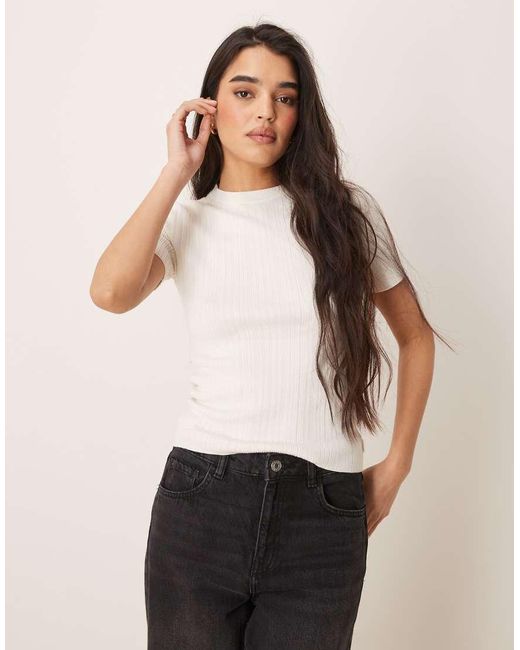 Calvin Klein Natural Ribbed T-shirt