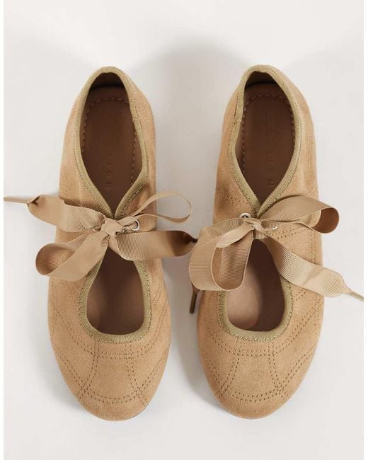 ASOS White Loom Lace Up Ballets