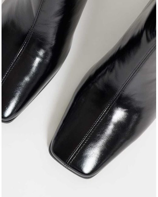 ASOS Black Rafe Block Heel Ankle Boots