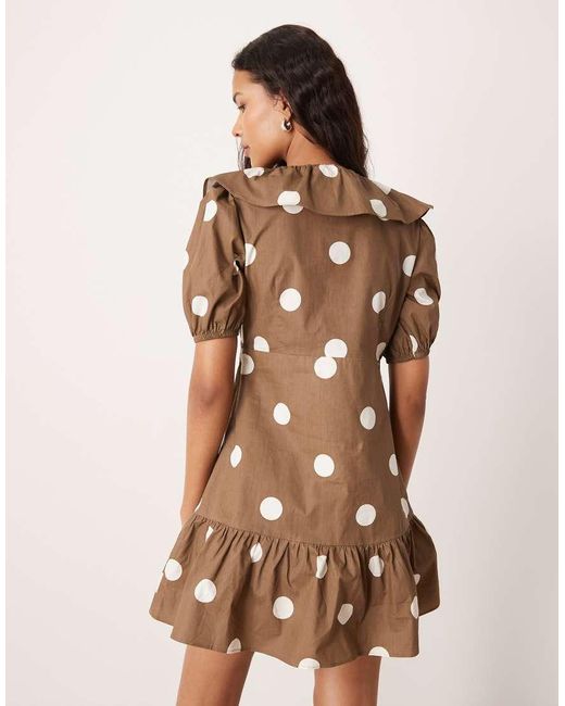 Glamorous Natural Big Collar Mini Dress