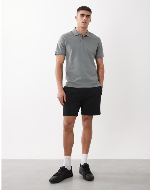 ASOS Gray Essentials Regular Fit Polo for men