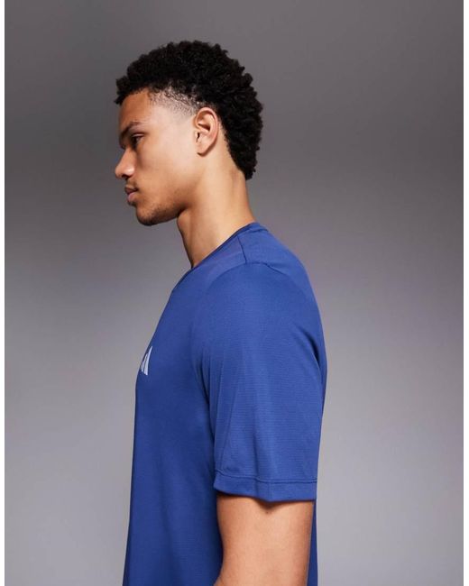 Adidas Originals Blue Adidas Running Essentials T-shirt for men