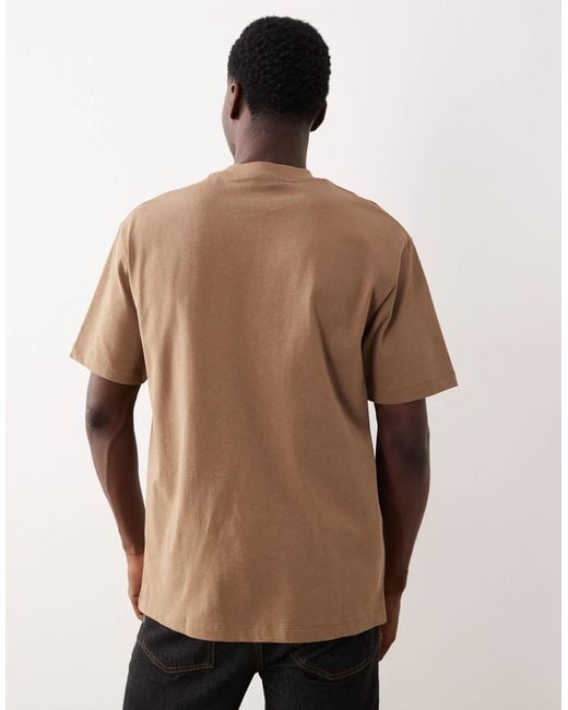 ASOS – relaxed-fit-t-shirt aus schwerem material in Natural für Herren