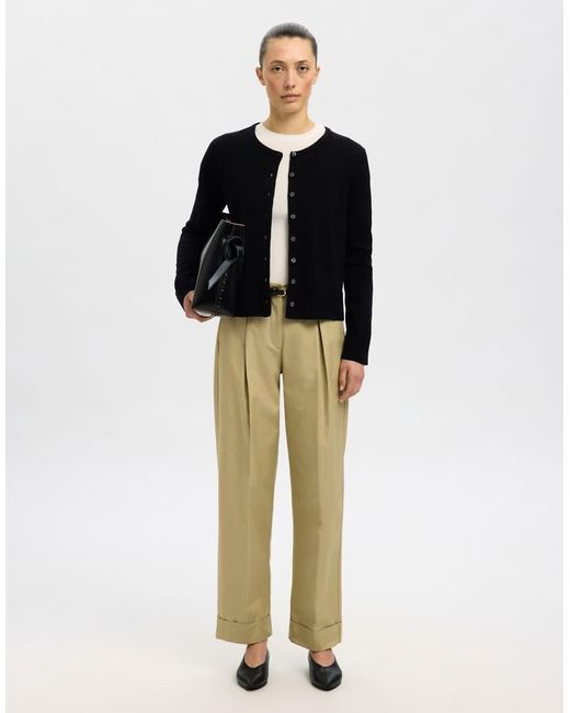 SELECTED Black Knitted Cardigan