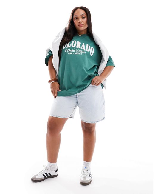 ASOS Green Asos design curve – oversize-t-shirt