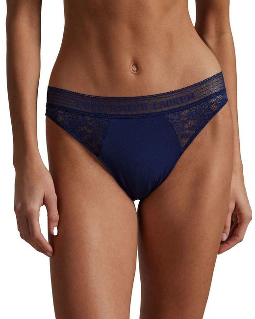 Polo Ralph Lauren Blue Love Collection Lace Bikini Brief