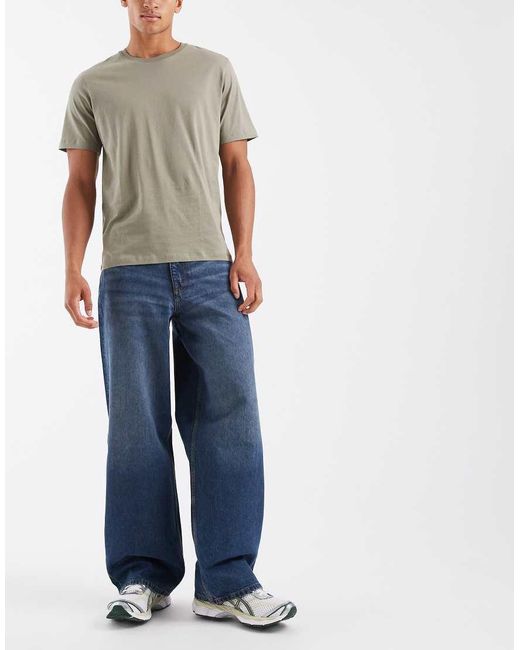 Jack & Jones Brown 5 Pack Slim T-shirts for men