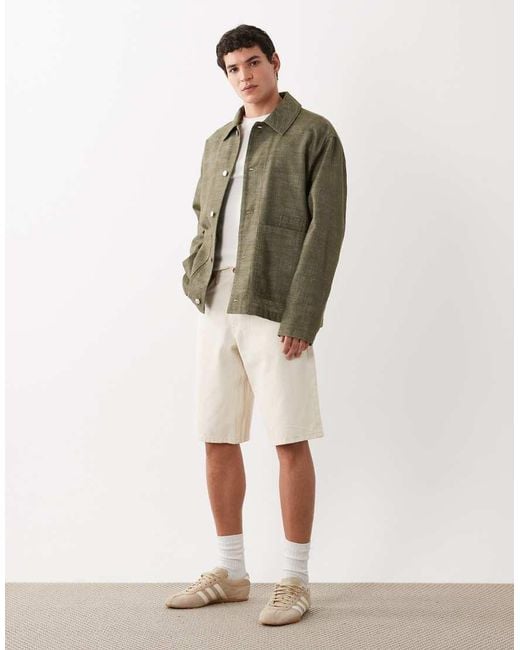 ASOS Green Cotton Worker Jacket for men