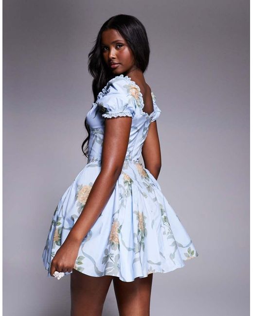 House Of Cb White Rosie Cotton Mini Dress