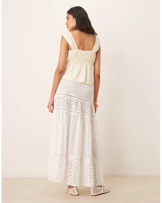 ASOS Natural Milkmaid Babydoll Swing Top