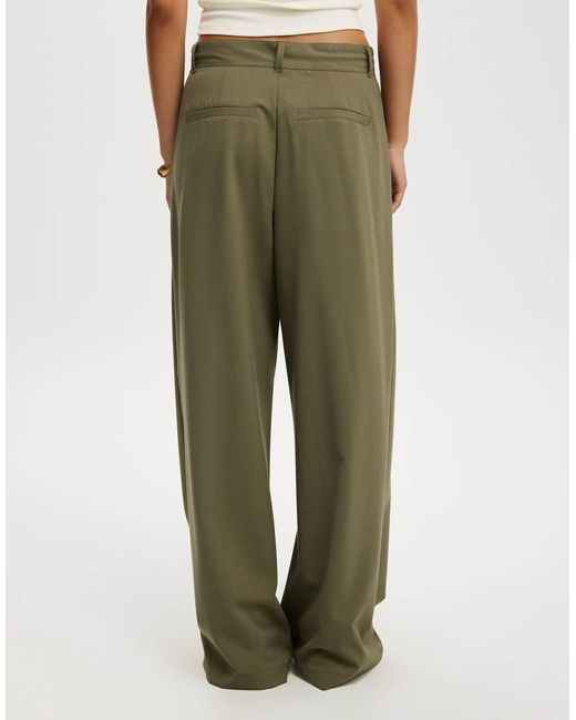 Cotton On Green Cotton:On Izzy Pleated Suiting Pant