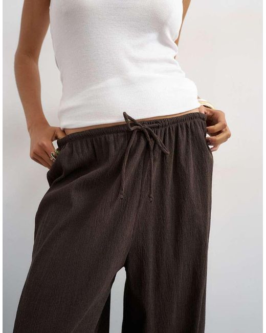 TOPSHOP White Crinkle Balloon Trouser