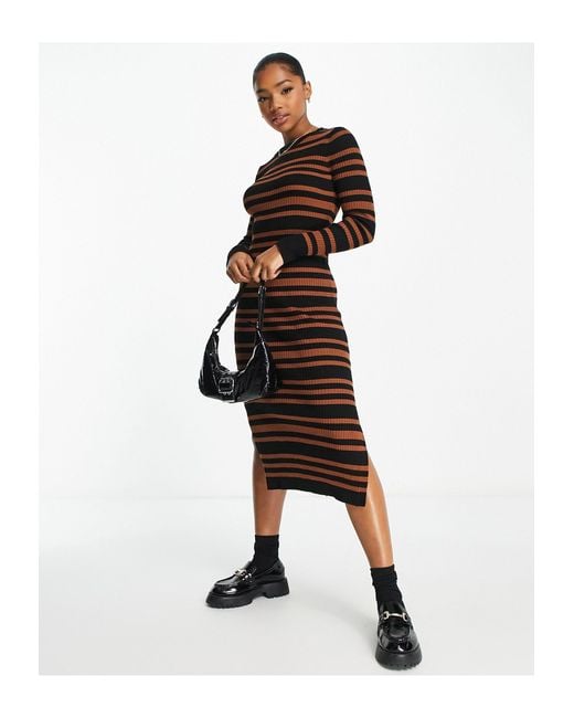 ribbed crew neck maxi sweater dress