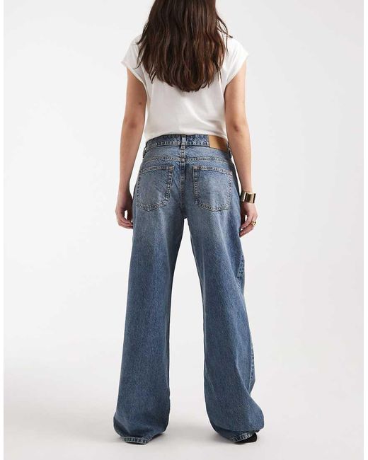 ASOS Blue Low Rise baggy Jeans