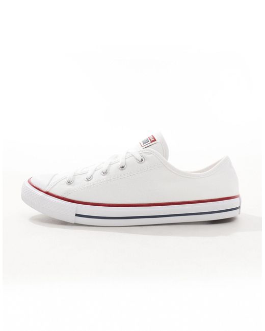Chuck taylor all star - dainty ox - sneakers bianche di Converse in Red