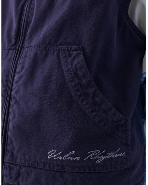 Pull&Bear Blue Quilted Gilet