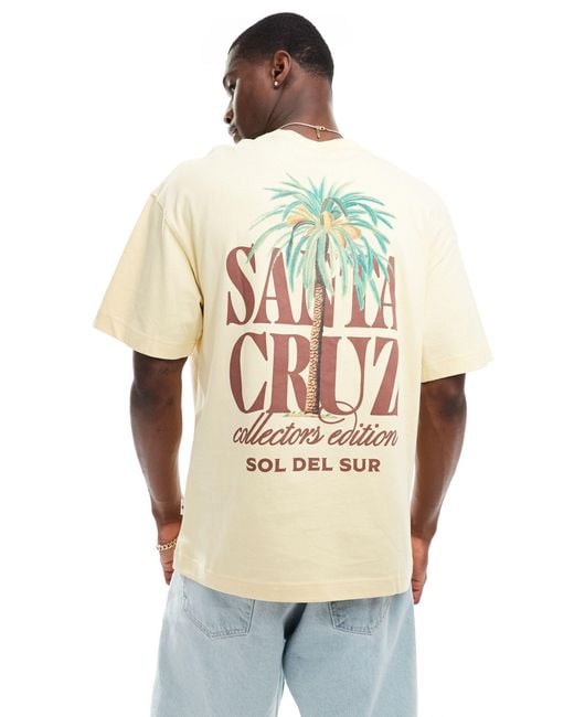 T-shirt oversize avec imprimé santa cruz au dos - jaune Jack & Jones pour homme en coloris Natural