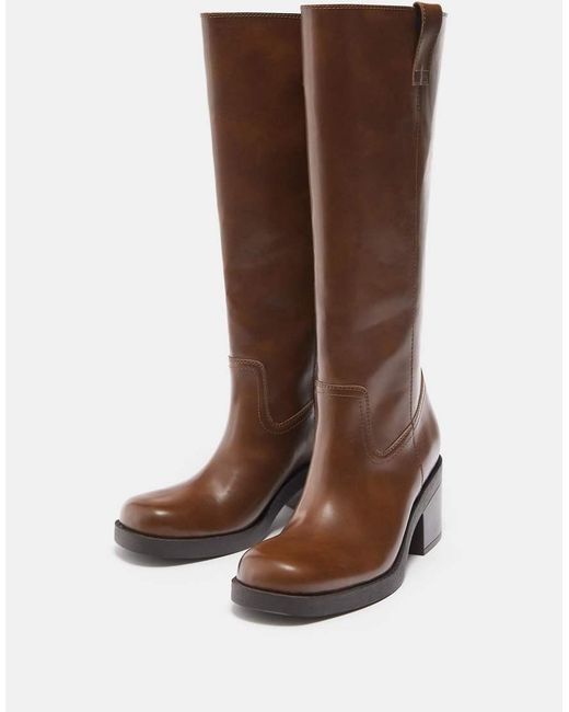 Pull&Bear Brown High-Heel Boots
