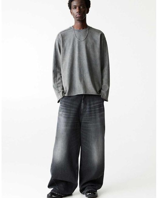 Pull&Bear Super Baggy Jeans in het Gray voor heren