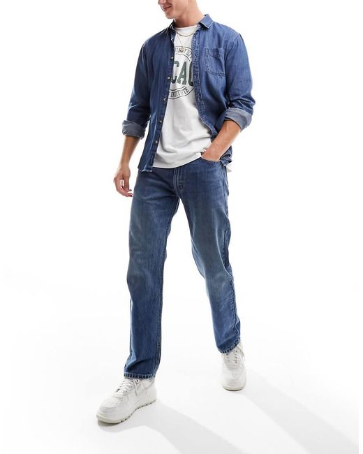 Levi's Blue 555 '96 Relaxed Straight Fit Jeans for men