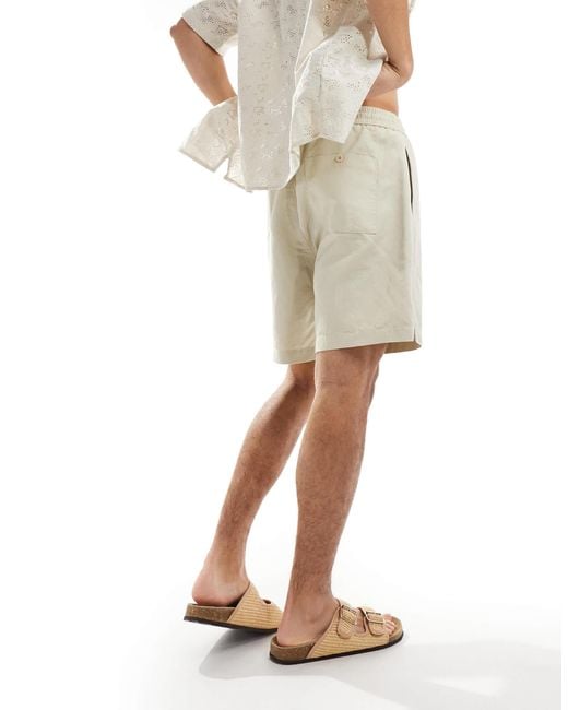Gant Natural Drawcord Cotton Linen Shorts for men