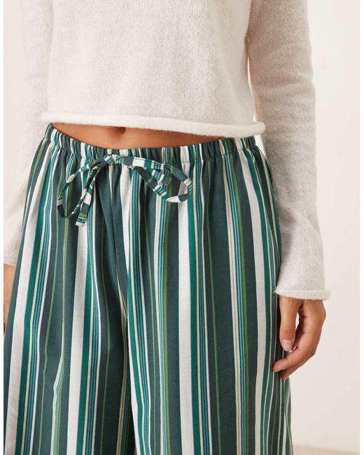 ASOS Blue Linen Blend Pull On Trouser