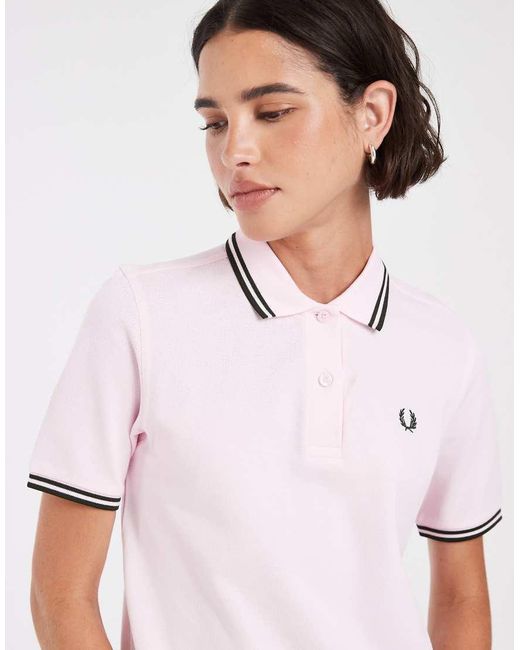 Fred Perry White Twin Tipped Polo Shirt
