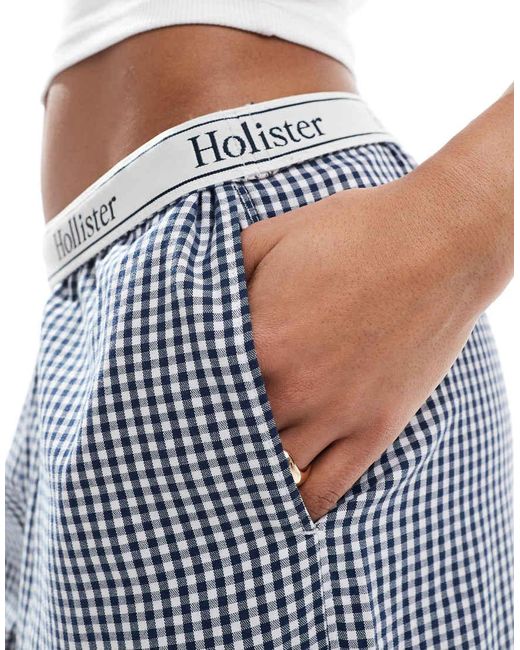 Hollister Blue Low Rise baggy Pyjama Bottoms