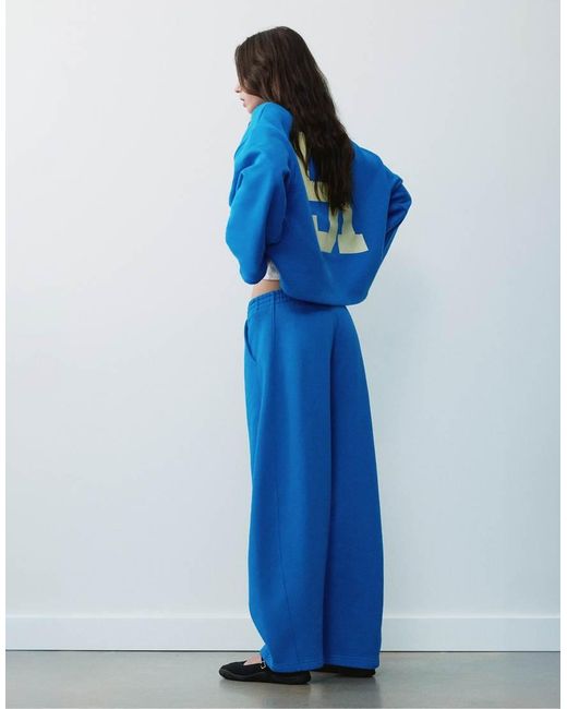 Pull&Bear Barrel-Leg Joggers in het Blue