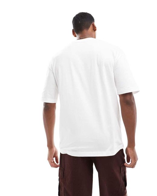 River Island White Oversized T-shirt for men