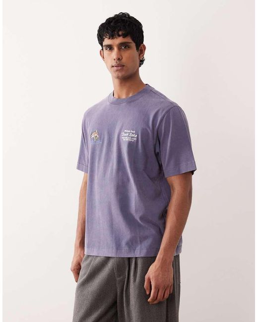 Abercrombie & Fitch Purple Western Embroidered T-shirt for men