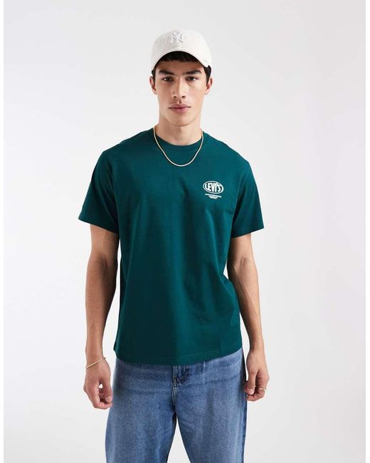Levi's Green Relaxed Back Print Graphic T-shirt for men