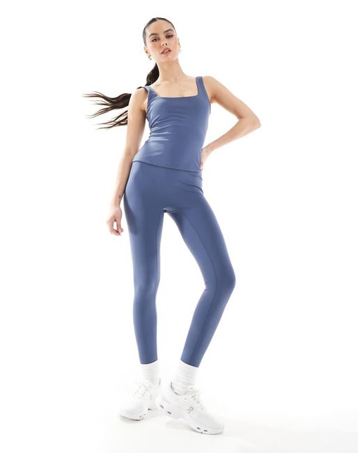 South Beach Blue High Waisted Leggings