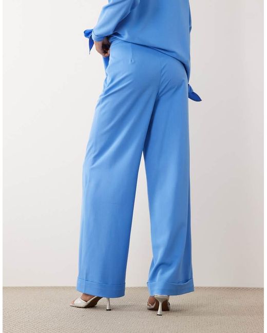 Iyal Blue Slim Leg Trousers Co-ord