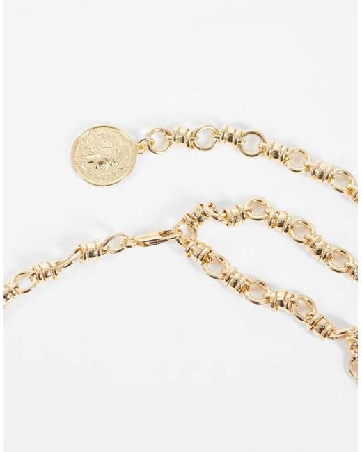 ASOS Natural Chain Belt With Coin Detail