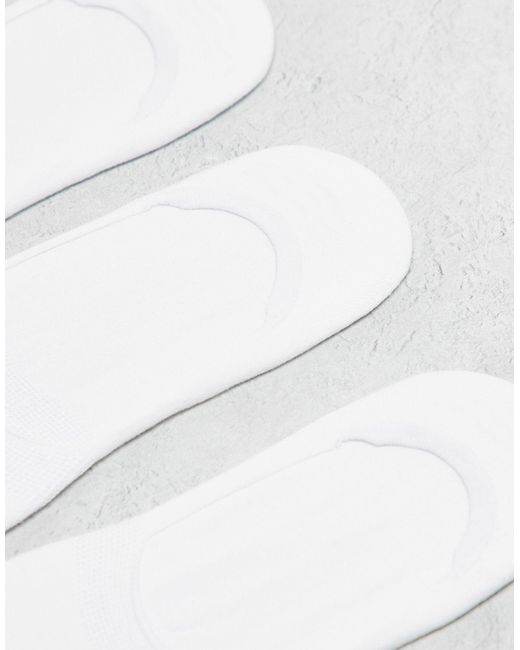 Pieces White 4 Pack Footsie Invisible Socks