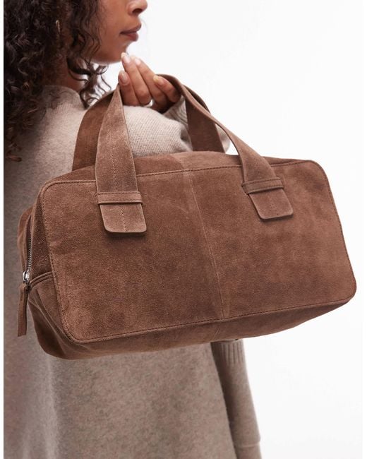 ASOS Blue – bowling-tasche aus wildleder