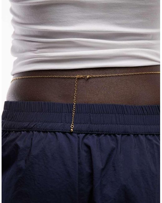 Reclaimed Vintage Metallic Evil Eye Belly Chain