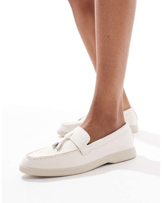 SEQWL White Panther Tassel Trim Loafer